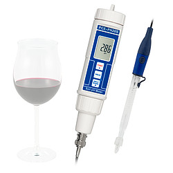 PCE-PH20WINE pH-mérő PCE-PH20, PCE-PH-WINE pH-elektródával, különösen borokhoz