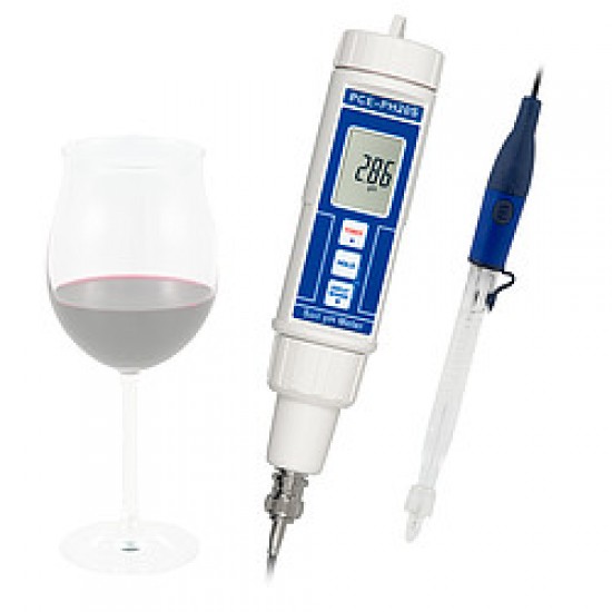 PCE-PH20WINE-ICA  pH-mérő PCE-PH20, PCE-PH-WINE pH-elektródával kimondottan a borokhoz, valamint ISO kalibrációs tanús