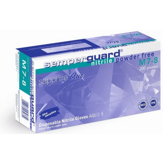 Semperguard Nitril Sapphire Blue púdermentes L méret Semperguard Nitril Sapphire Blue púdermentes L méret