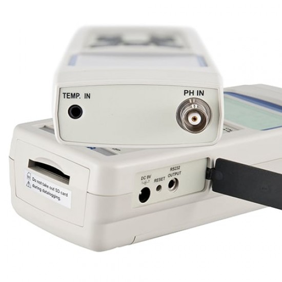 PCE-228SLUR Ph-mérő , hozzátartozó pce-ph-slur ph-elektródával és a tp-07 hőmérséklet mérővel