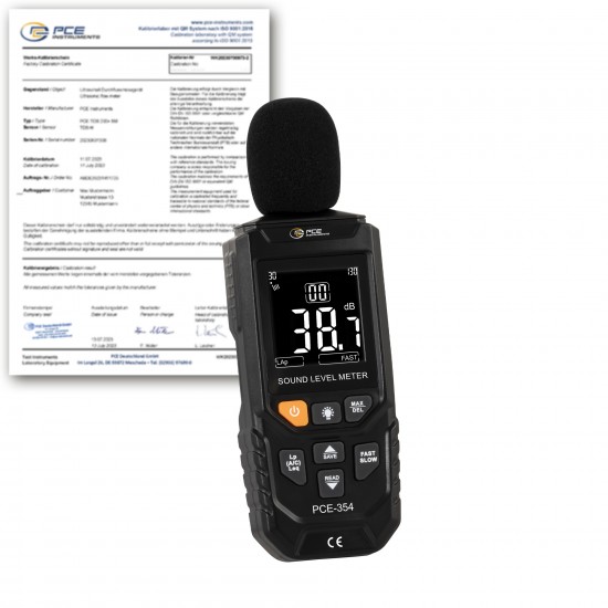 PCE-354-ICA Leq áramütés mérő kalibrálva