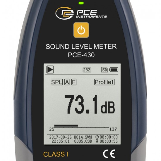 PCE-430-ICA Hangerosségméro kalibrálási okirattal