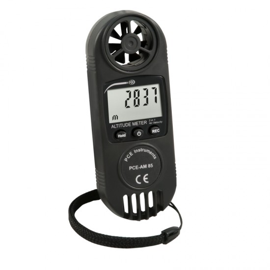 PCE-AM 85 3 az e1ben mérőműszer PCE-AM 85, légnyomásmérő, szélsebességmérő és magasságmérő
