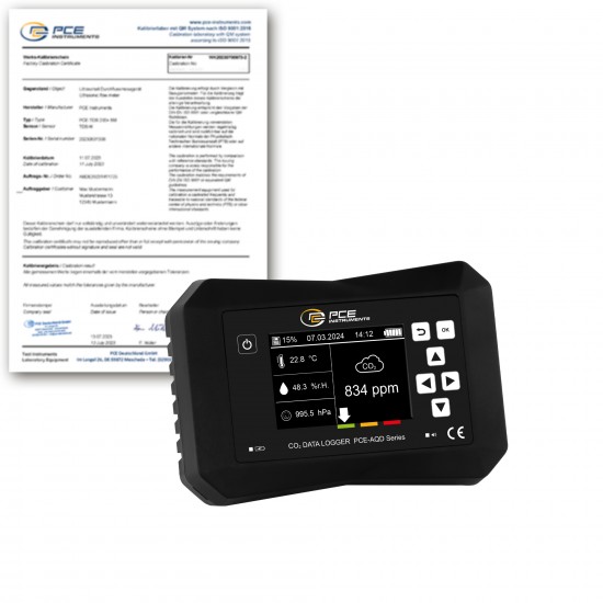 PCE-AQD 50A-ICA Co2-monitor kalibrálva