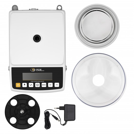 PCE-BT 200-ICA Precíziós mérleg kalibrálva