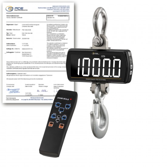 PCE-CS 1000LD-ICA Erőmérő kalibrálva