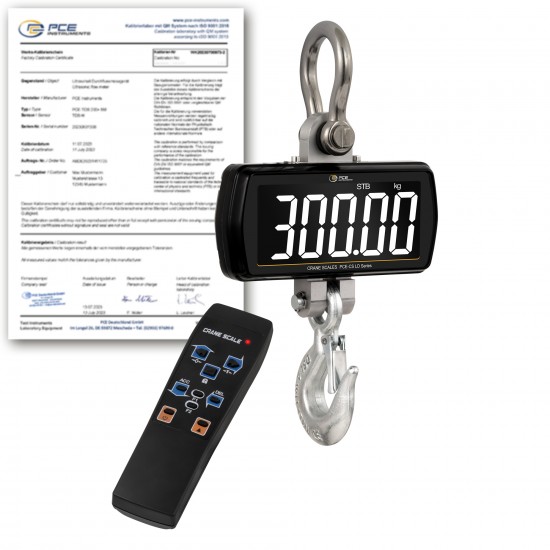PCE-CS 300LD-ICA Erőmérő kalibrálva