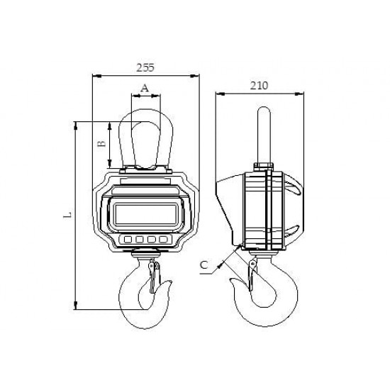 PCE-CS 5000N Emelomérleg 5000 kg PCE-CS5000N