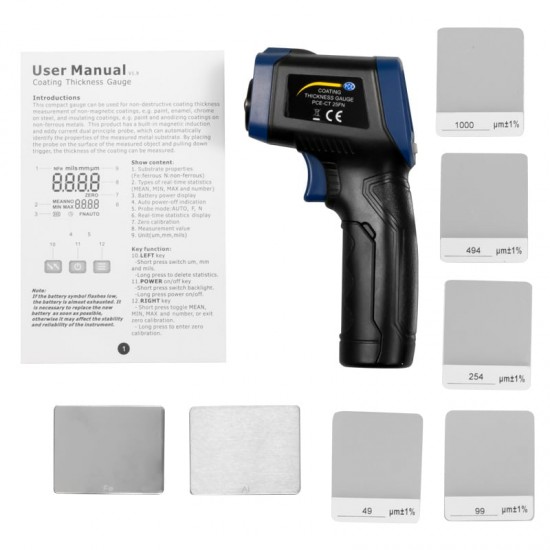 PCE-CT 25FN-ICA Festékvastagság mérő kalibrálva