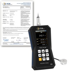 PCE-DFG 0K5 XF-ICA Erőmérő mérőeszköz kalibrálva