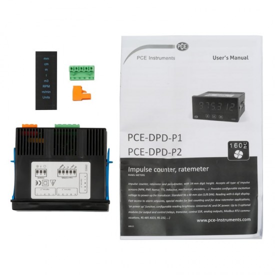 PCE-DPD-P2 Ipari számláló PCE-DPD-P Impulzus bemenet Tápellátás: 11 ... 60 V DC / 24 V AC / 48 V AC