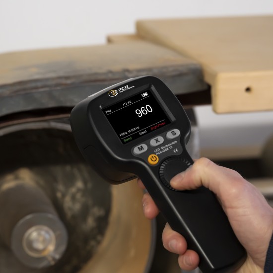 PCE-DSX 10-ICA Digitális stroboszkóp kalibrálva