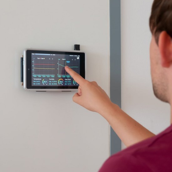 PCE-HT 300 Adatrögzítő hőmérséklethez - rel. páratartalomhoz Bluetooth interfésszel és érintő képernyővel