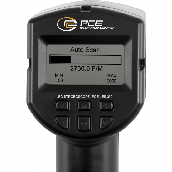 PCE-LES 350-ICA Hordozható led-es stroboszkóp kalibrálva
