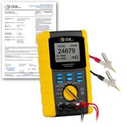 PCE-MO 2005-ICA Mikroohm mérő kalibrálva