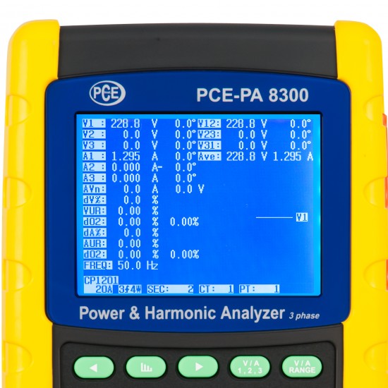 PCE-PA 8300-1-ICA Teljesítménymérő kalibrálva