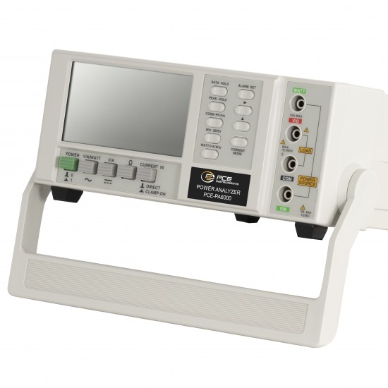PCE-PA6000 teljesítményméro, ISO kalibrációs tanúsítvánnyal