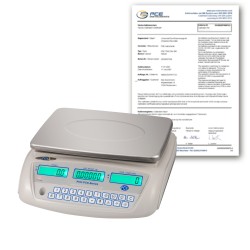 PCE-PCS 6-ICA Készletmérleg kalibrálva