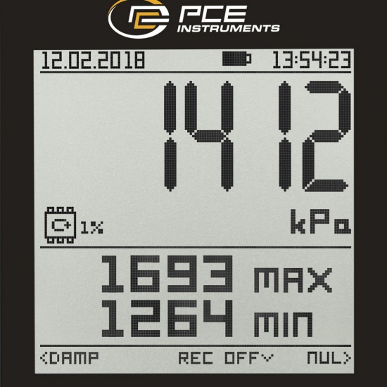 PCE-PDA 1000L-ICA Nyomásmérő adatgyűjtővel kalibrálva