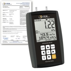 PCE-PDA 10L-ICA Nyomásmérő adatgyűjtővel kalibrálva