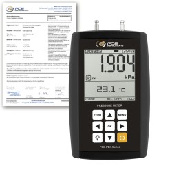 PCE-PDA 1L-ICA Nyomásmérő adatgyűjtővel kalibrálva