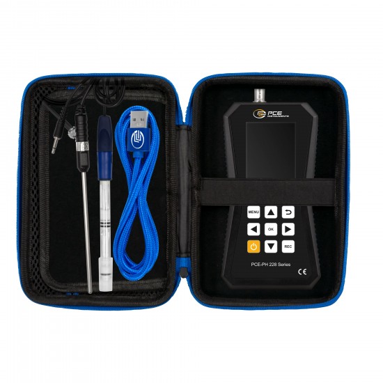 PCE-PH 228LAB-HTE-ICA Nagy pontosságú ph mérő kalibrálva
