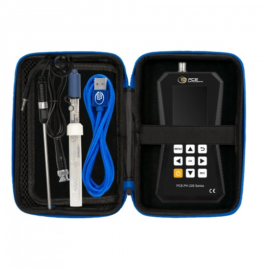 PCE-PH 228LAB-LC-ICA Nagy pontosságú ph mérő kalibrálva