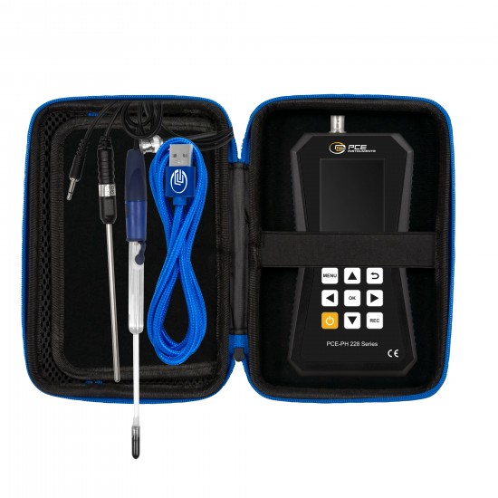 PCE-PH 228LAB-ME3-ICA Nagy pontosságú ph mérő kalibrálva