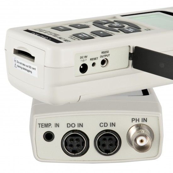 PCE-PHD 1-ICA Ph / vezetőképesség / só / oxigén vízminőségi adatgyűjtő kalibrálva