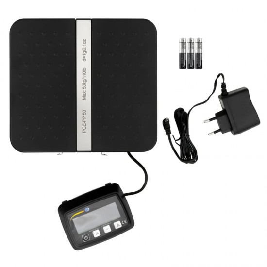 PCE-PP 50-ICA Csomagmérleg kalibrálva