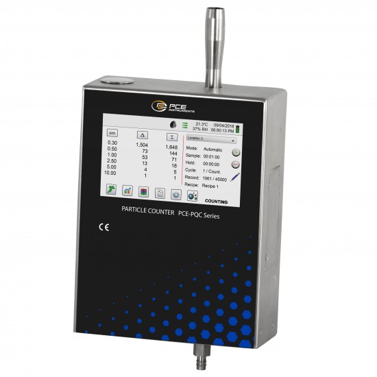 PCE-PQC 33EU Részecskeszámláló kalibrációs tanúsítvánnyal