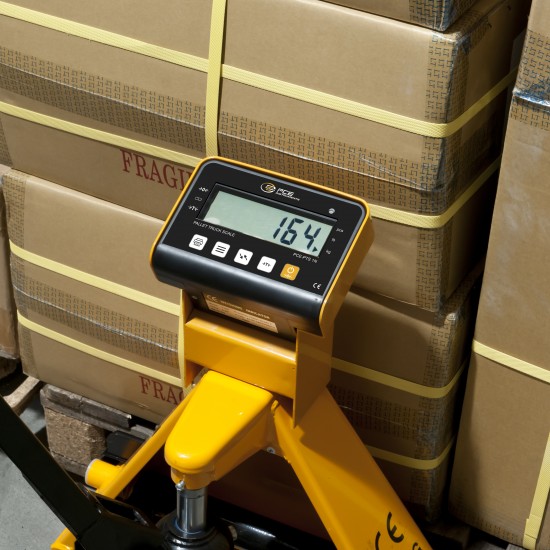 PCE-PTS 1N-ICA Raklapmérleg kalibrálva