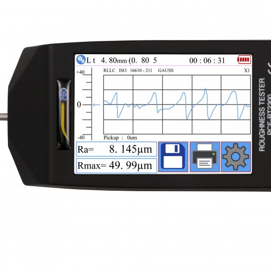 PCE-RT 2300-ICA PCE-RT 2300 külso szondával ellátott érdességméro készülék, ISO kalibrációs tanúsítvánnyal
