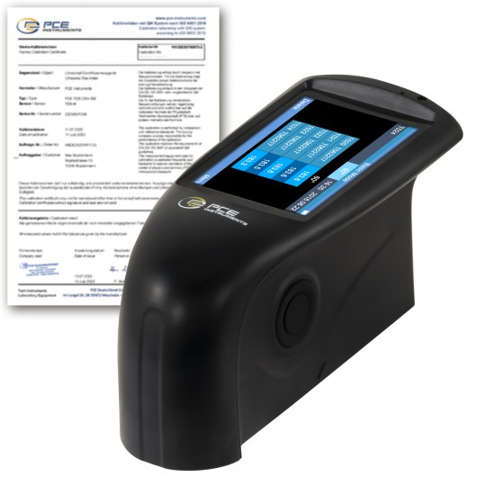 PCE-SGM 60-ICA PCE-SGM 60 fényméro ISO-kalibrálási bizonyítvánnyal