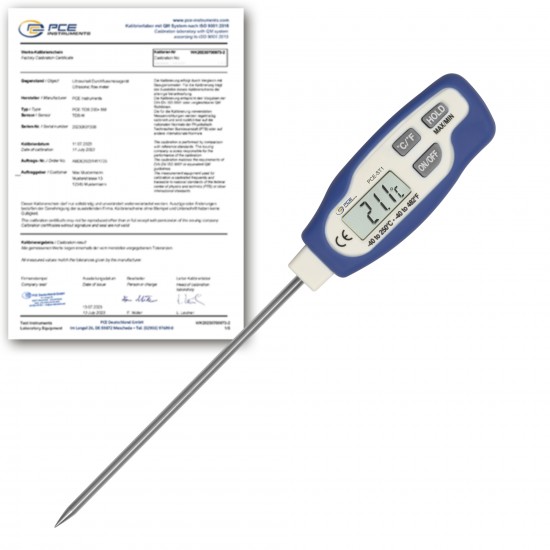 PCE-ST 1-ICA Kontakt hőmérő kalibrálva