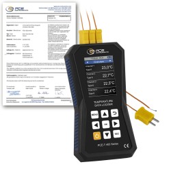 PCE-T 420-ICA 4 csatornás homérséklet adatgyujto hoelemekhez kalibrálva