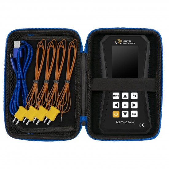 PCE-T 420-ICA 4 csatornás homérséklet adatgyujto hoelemekhez kalibrálva