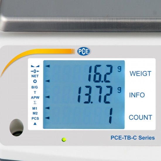 PCE-TB 1,5C Számláló mérleg max. 1,5 kg / 0,05 g felbontás