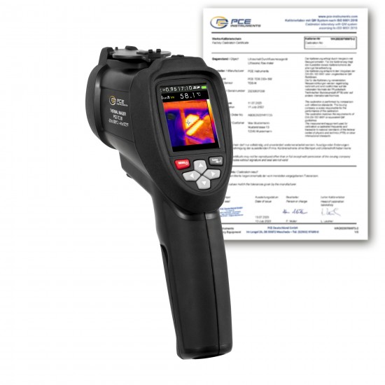 PCE-TC 28-ICA Infravörös hőmérő hőkamerával kalibrálva