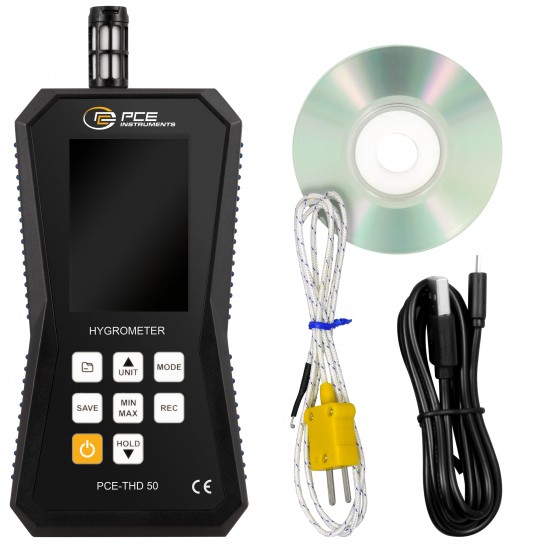 PCE-THD 50-ICA Hőmérséklet- és páratartalom-adatgyűjtő kalibrálva