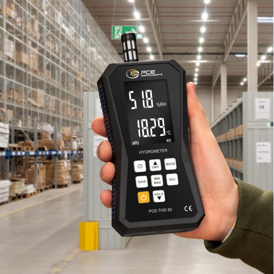 PCE-THD 50 Páratartalom / homérséklet adat gyujto