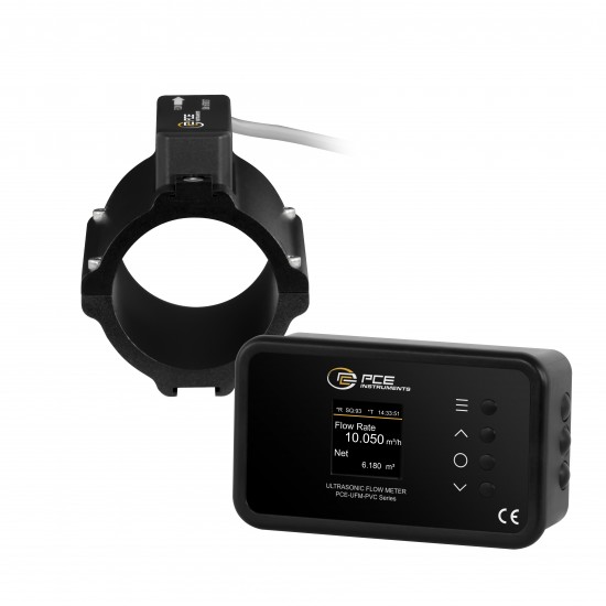 PCE-UFM 50PVC Ultrahangos áramlásmérő , bilincsre szerelhető