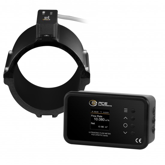 PCE-UFM 80PVC Ultrahangos áramlásmérő , bilincsre szerelhető