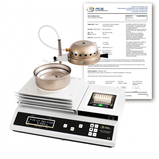 PCE-UX 3011GQD-ICA Nedvességkiegyenlítő és hulladékégető kalibrálva