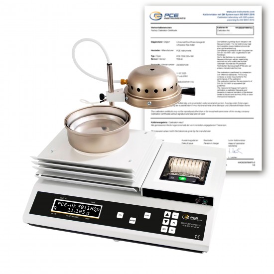 PCE-UX 3011HQD-ICA Nedvességmérleg kalibrálva