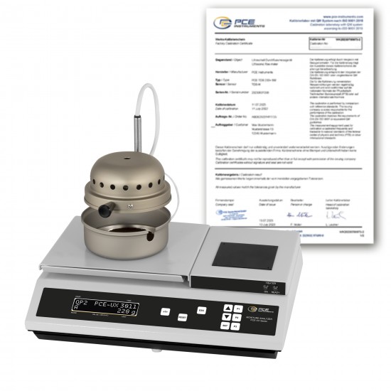 PCE-UX 3011Q-ICA Nedvességmérleg kalibrálva