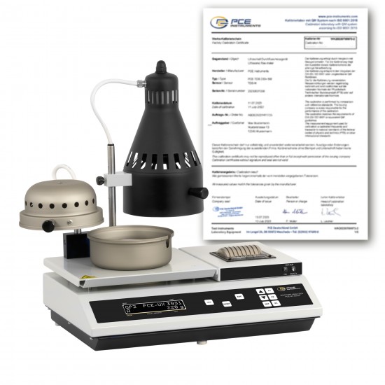 PCE-UX 3031D-ICA Nedvességmérleg kalibrálva