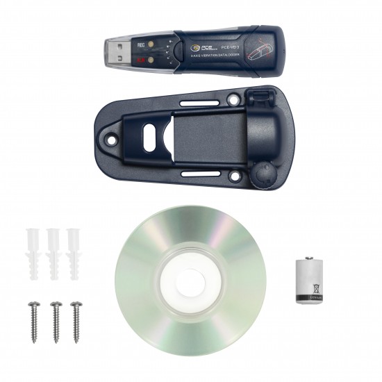 PCE-VD 3-ICA 3 tengelyes rezgésadat-gyűjtő kalibrálva