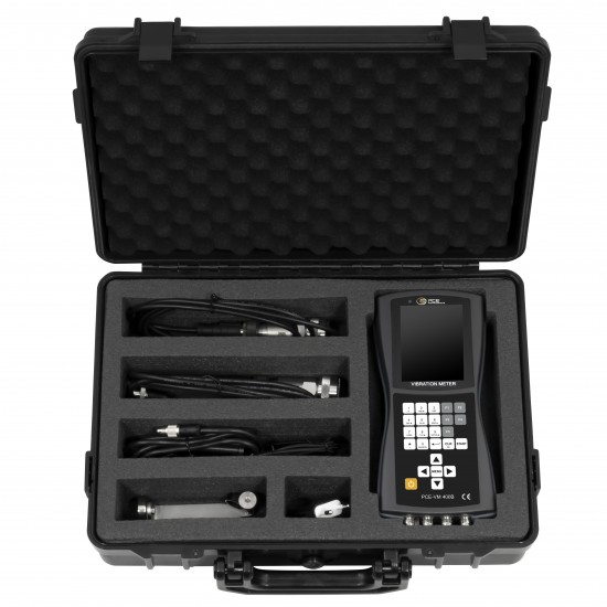 PCE-VM 400B-ICA 4 csatornás rezgésmérő készülék kalibrálva