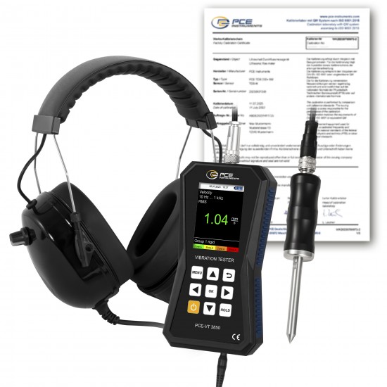 PCE-VT 3850S-ICA Rezgésmérő kalibrálva